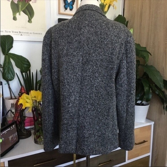 ATM Grey Warm‎ Boyfriend Knit Relaxed Blazer Size L - Picture 5 of 9